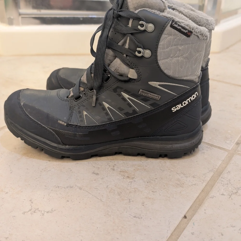 Salomon Gray Winter Boots